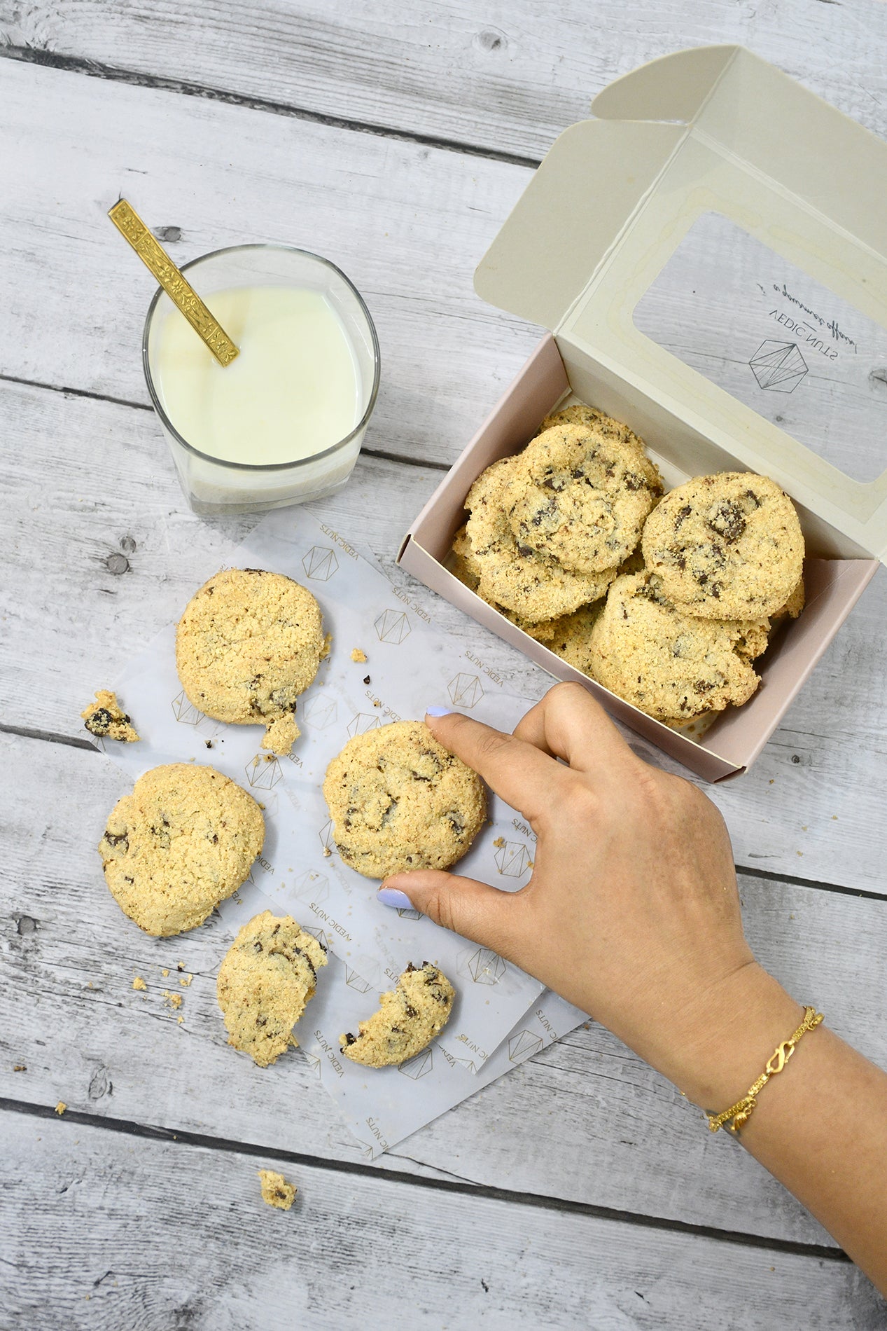 Vanilla Chocolate chip cookies Vedic Nuts